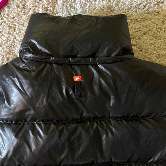 Nike Shiny Black Long Puffer Coat - Picture 7 of 9